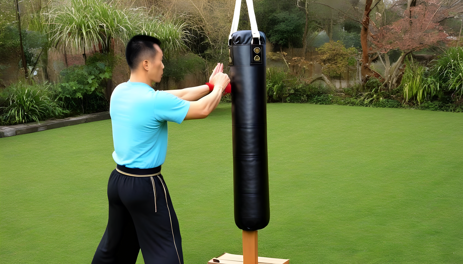 Chain Punching wooden dummy