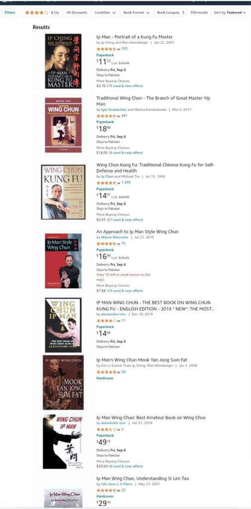 IP man wing Chun books