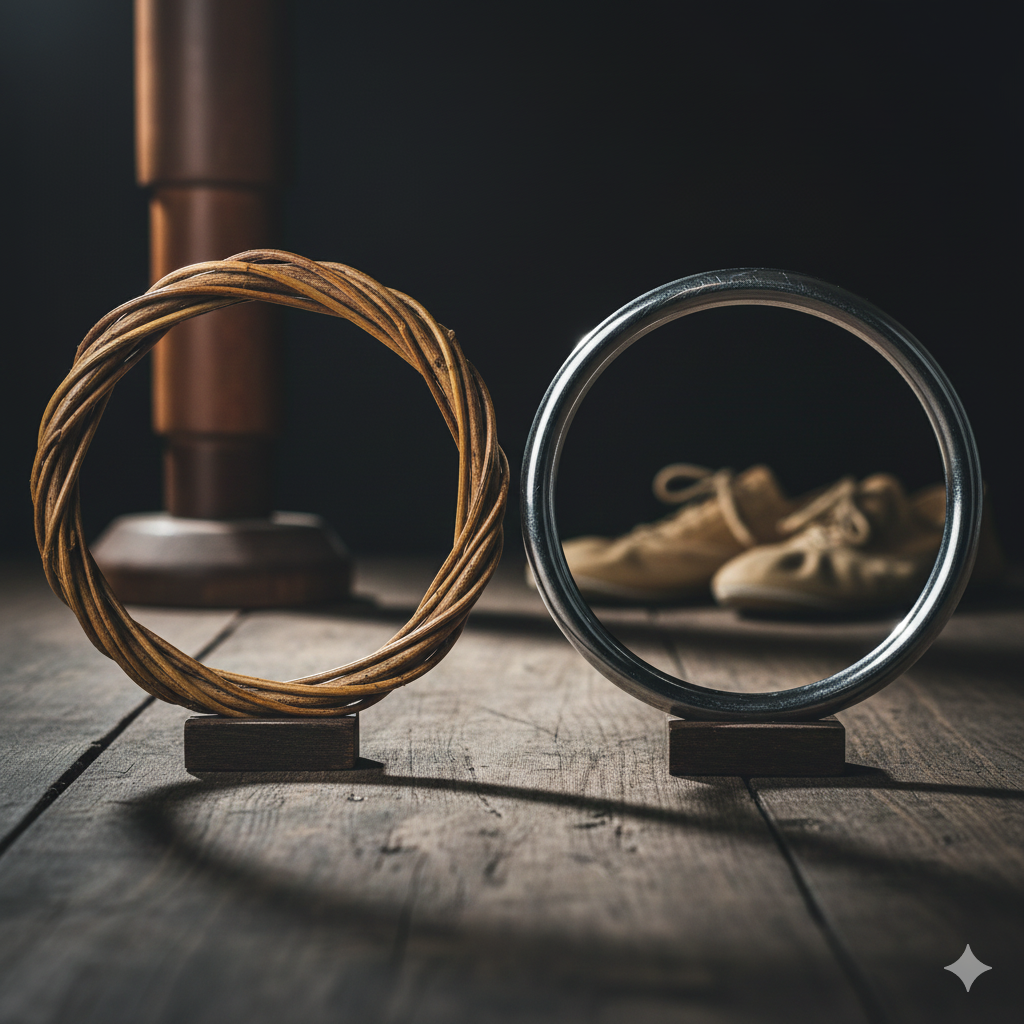 rattan wooden ring vs steel ring