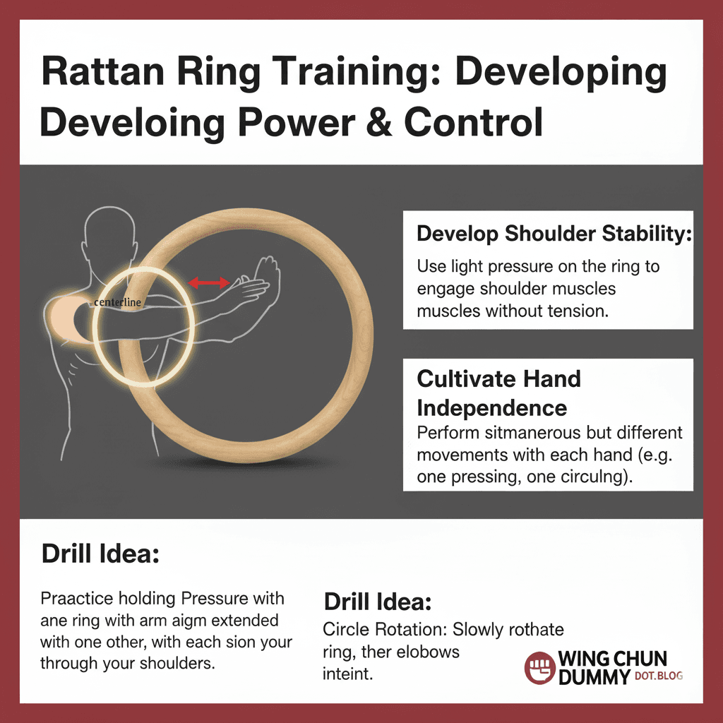 Embrace this timeless tool, and you will undoubtedly elevate your Wing Chun journey to new heights - rattan Ring 