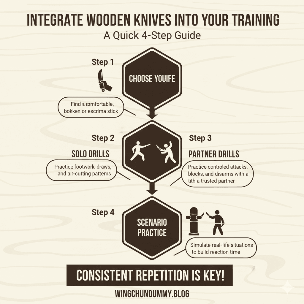 Discover the importance of wooden training knives in martial arts and self-defense training. These safe and realistic tools enhance skill development, improve hand-eye coordination, and build muscle memory essential for effective disarming techniques. Learn how to incorporate wooden knives into your training regimen and master techniques that boost your confidence and readiness for real-life confrontations. Regular practice with these valuable tools fosters a deeper understanding of body mechanics and tactical thinking, making them integral for any martial artist or self-defense practitioner.