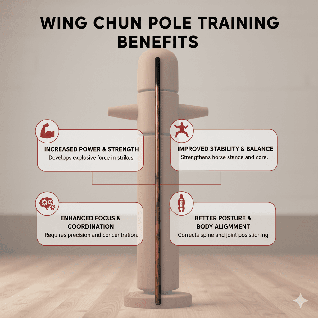 Explore the significance of bamboo striking poles in Wing Chun training. Learn how these essential tools enhance striking techniques, improve physical conditioning, and embody the philosophical aspects of the art. Discover effective drills and guidelines for selecting the right pole to match your skill level and training goals, ensuring a comprehensive approach to mastering Wing Chun.