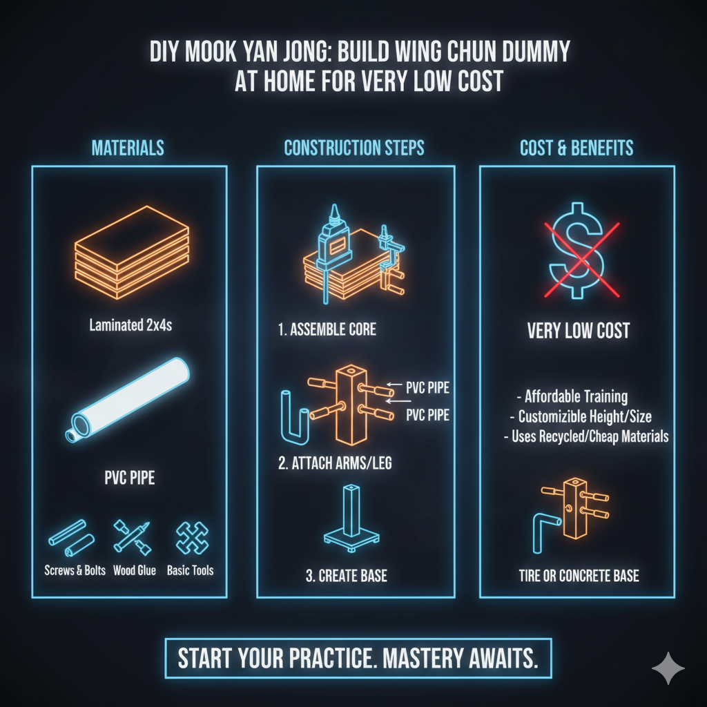 How to Build a Wooden Dummy at Home at Very Low Cost: The DIY Mook Yan Jong