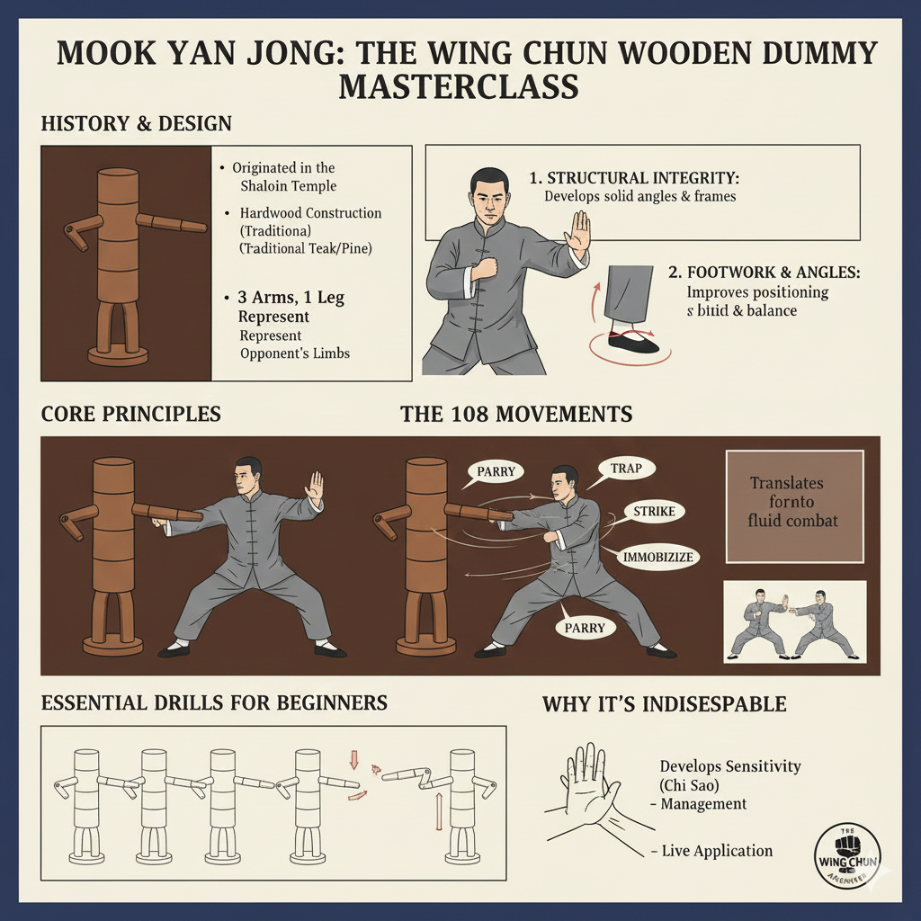 The Mook Yan Jong, or Wooden Dummy, is the most iconic and advanced training tool in the Wing Chun system. This comprehensive 2000-word guide provides a complete overview of its history, design, and the purpose of its 108 movements. We detail how training on the dummy develops structural integrity, correct angles, footwork, and the crucial concept of "sticky hands" (Chi Sao) without a partner. Learn the essential drills for beginners, how to correct common mistakes, and why the dummy is indispensable for translating form techniques into practical, flowing combat application. Your journey to mastering the Mook Yan Jong starts here.Silent Partner