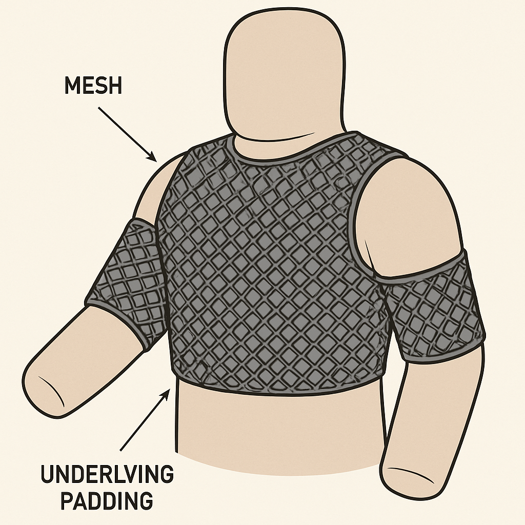 The Chain-Mail Combatant: A Dummy Wrapped in Chain-Link Mesh for Conditioning Forearms - Chain Mail Dummy Infographic