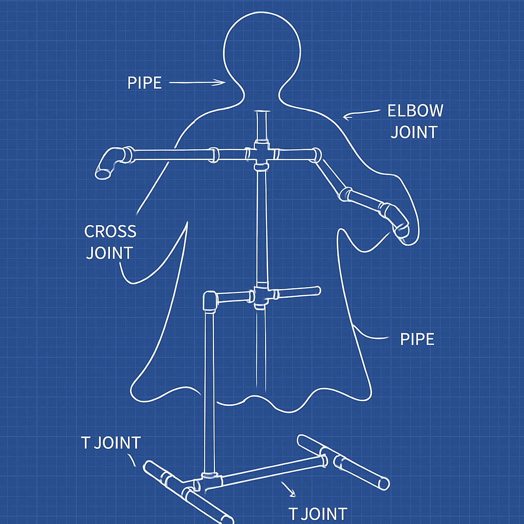 The PVC-Core Ghost: A Lightweight, Portable Dummy with a PVC Skeleton and Foam Padding - Pvc Ghost Dummy Infographic