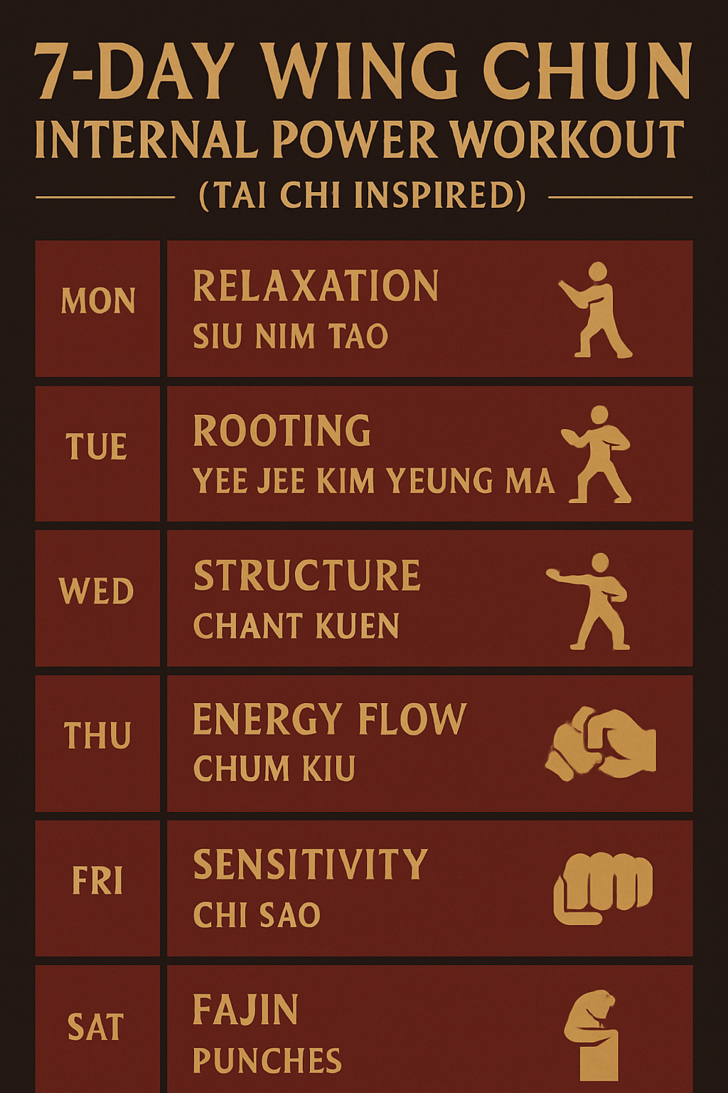 7-day Wing Chun training 
