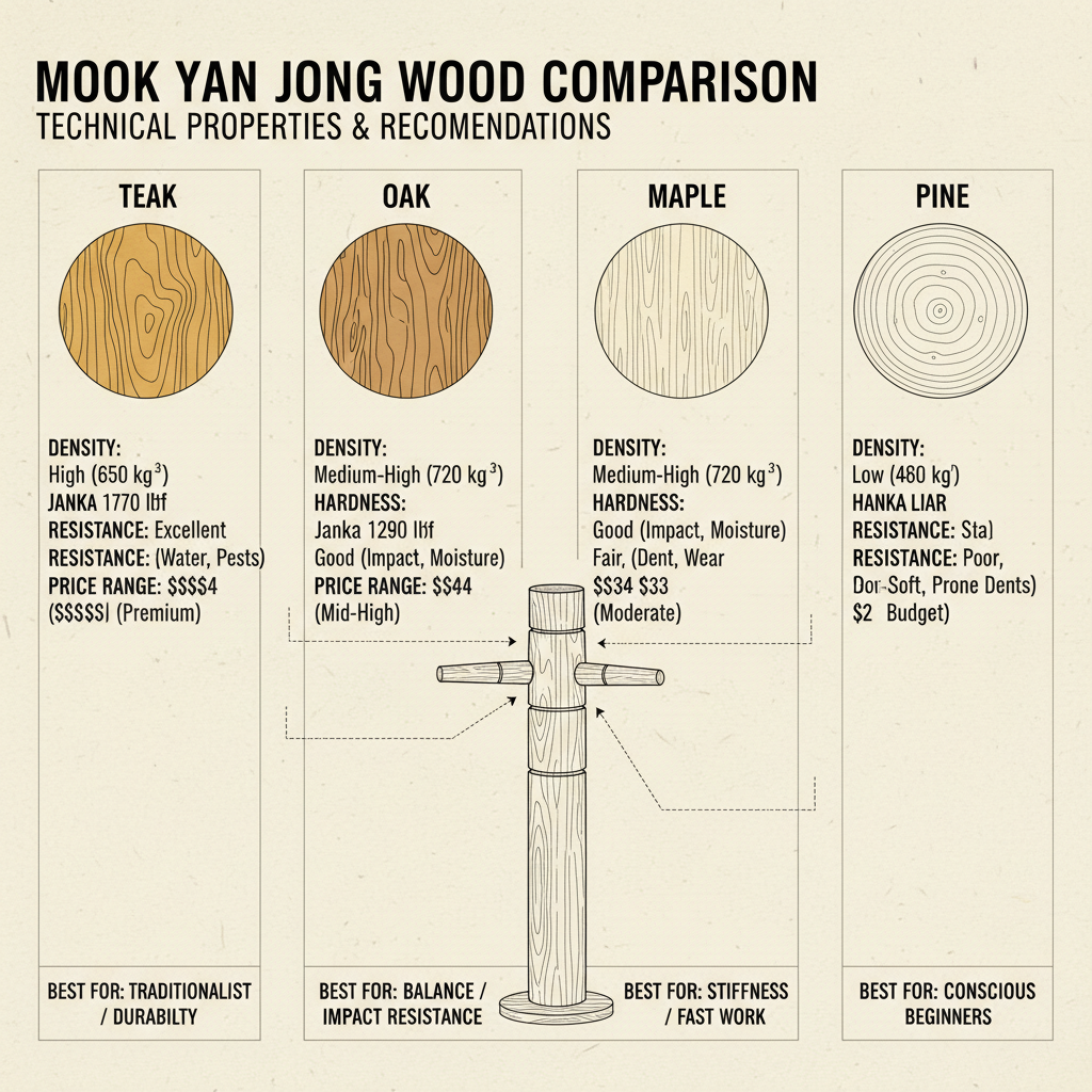 Best wood for making a traditional Mook Yan Jong