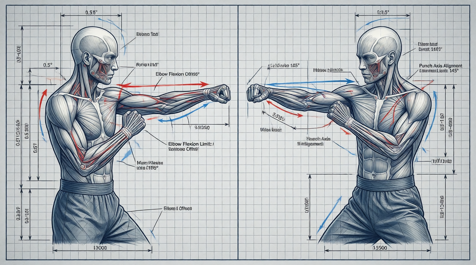Correcting elbow position using the dummy arms