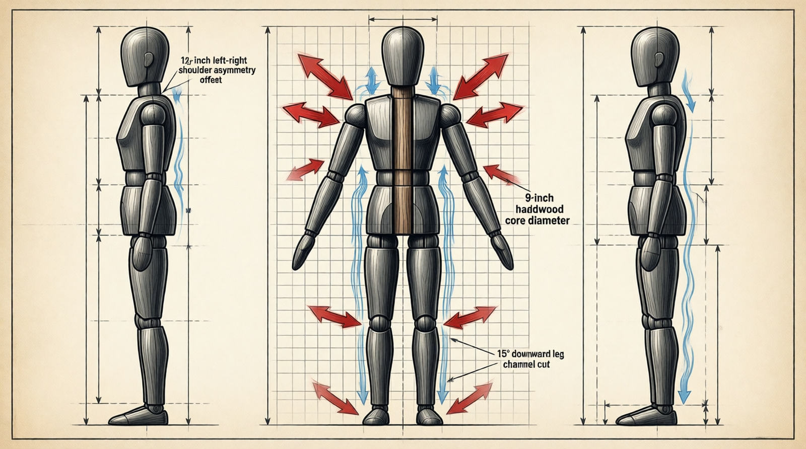 Simultaneous attack and defense dummy exercises