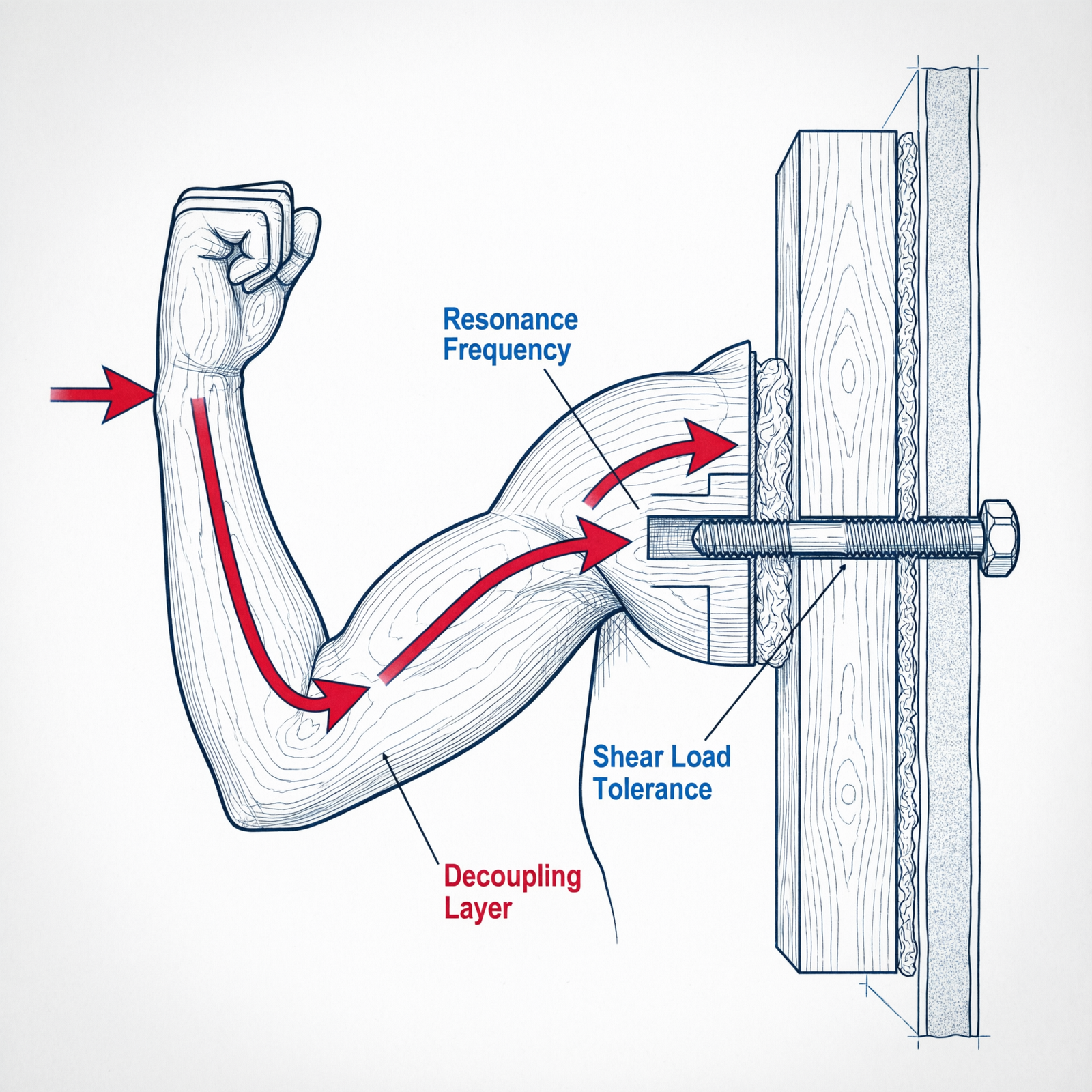 How to silence a noisy wall-mounted dummy